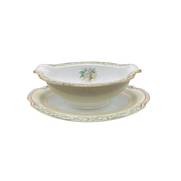 Noritake Mystery Pattern 14 Gravy Boat - Made in Japan - Picture 1 of 5
